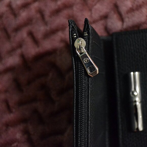 Longchamp Le Roseau Wallet in Black Leather - Picture 3 of 4